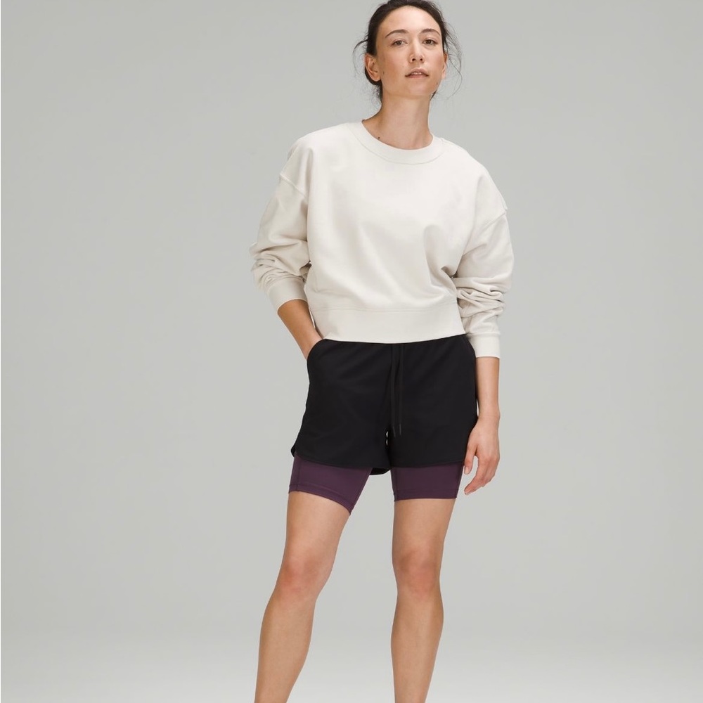 Softstreme Perfectly Oversized Cropped Crew In White Opal - Picture 3 of 7